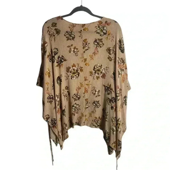 Gimmicks By Buckle Size M/L Kimono Floral Open Front Tie Sides Boho Hippie Pink - Picture 2 of 6